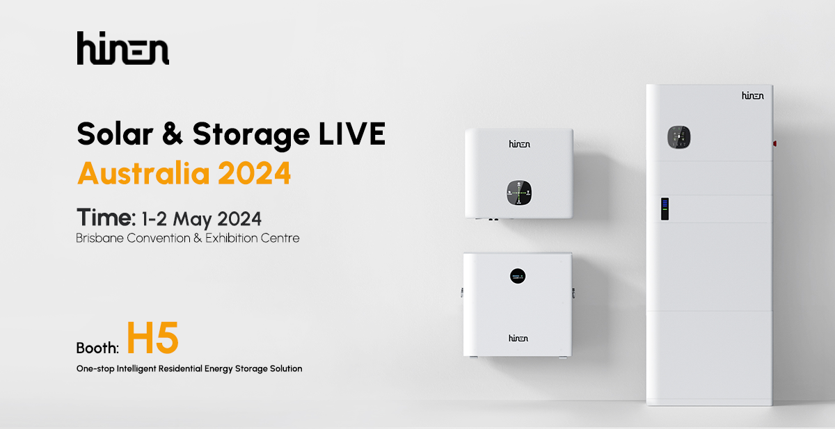 Hinen to Showcase Innovative Energy Solutions at Solar & Storage Live Australia 2024