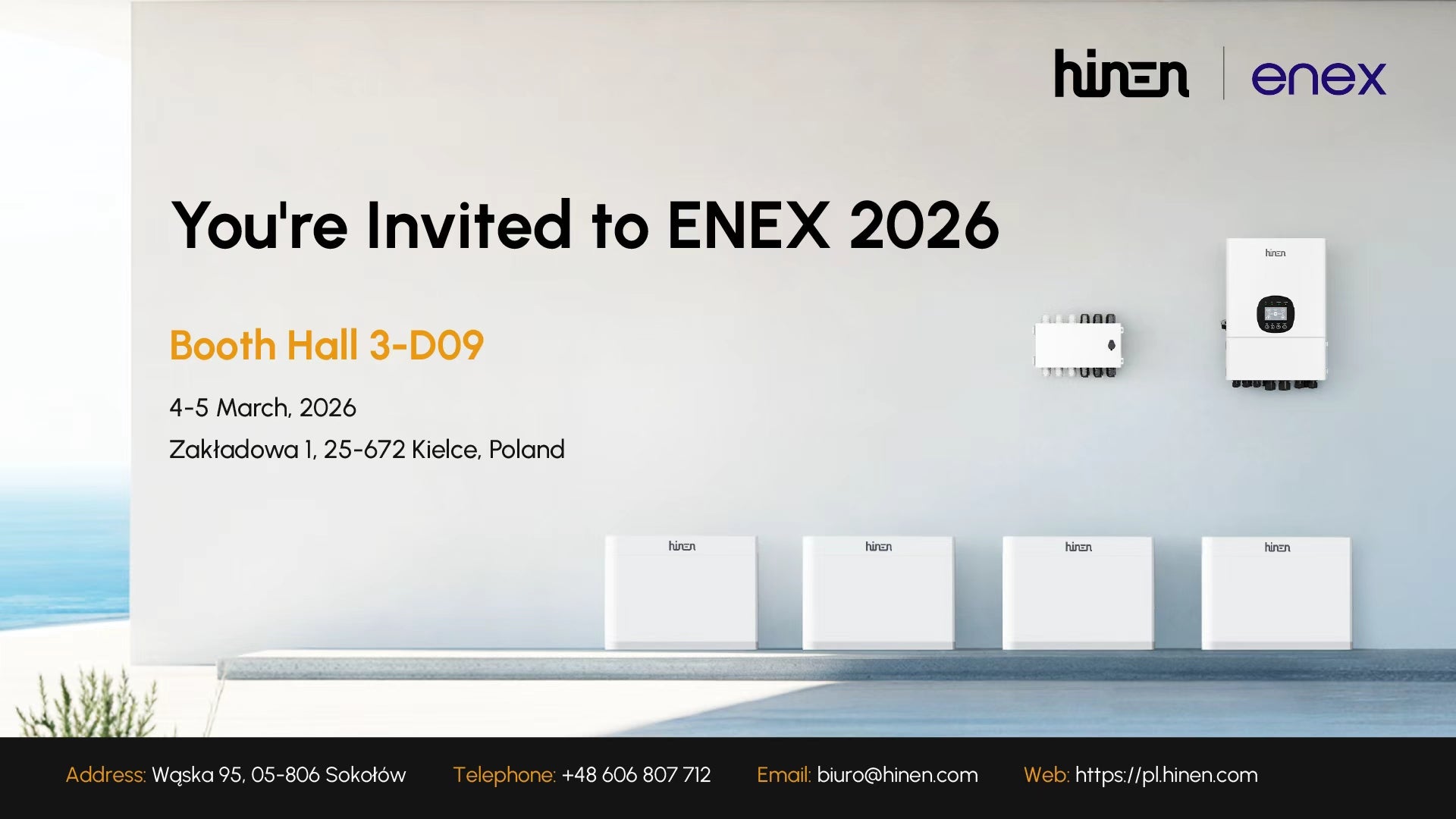 Hinen Brings New 15kW Three-Phase Low-Voltage Hybrid System to ENEX 2026